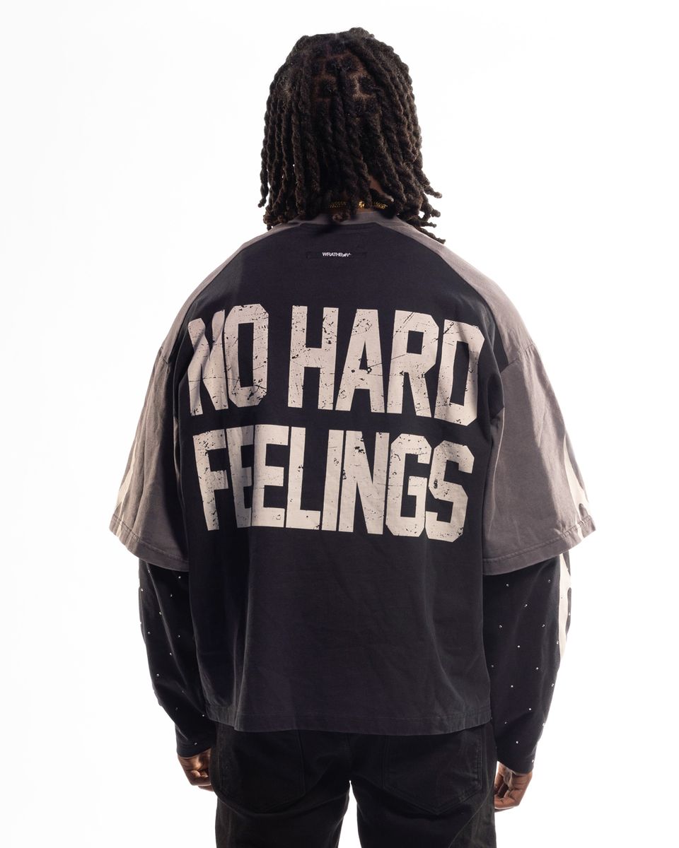 Wrathboy No Hard Feelings Rhinestone Long Sleeve T-shirt