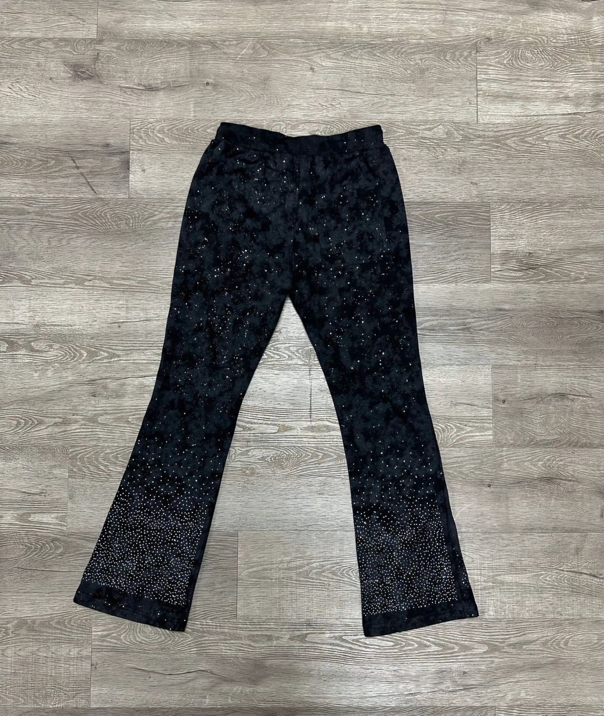 BKYS VVS Flooded Rhinestone Stacked Sweatpants