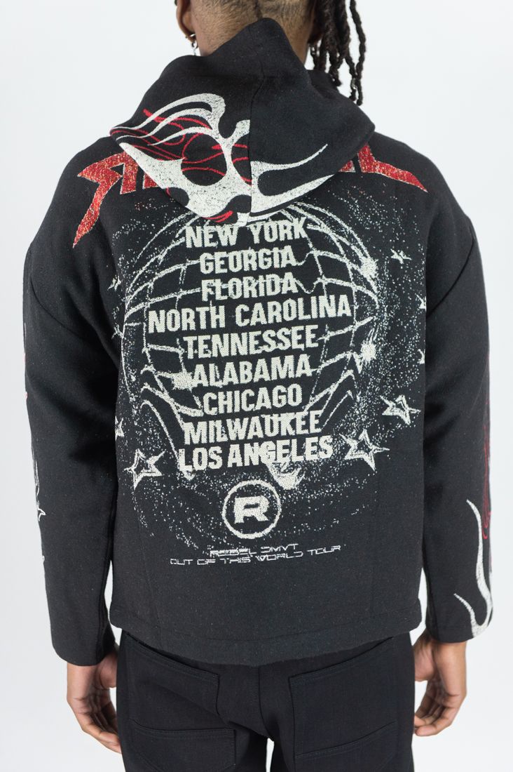 Rebel Minds Heavyweight Rhinestone Tapestry Mad Dog Hoodie