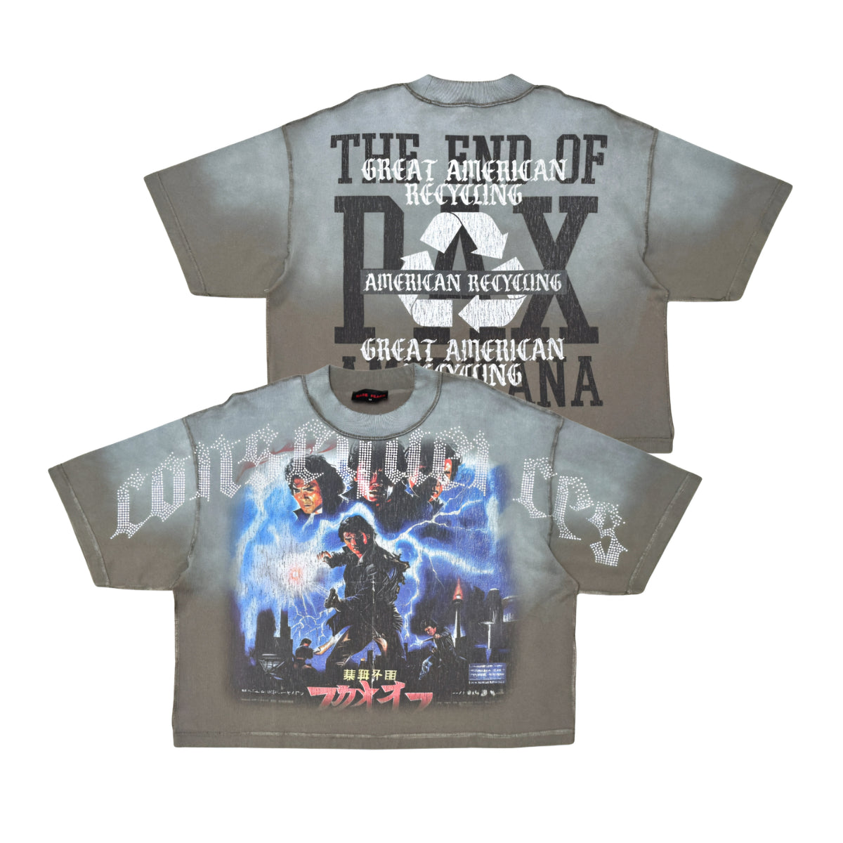 Rare Peace Consequences Rhinestone Inside Out T-shirt