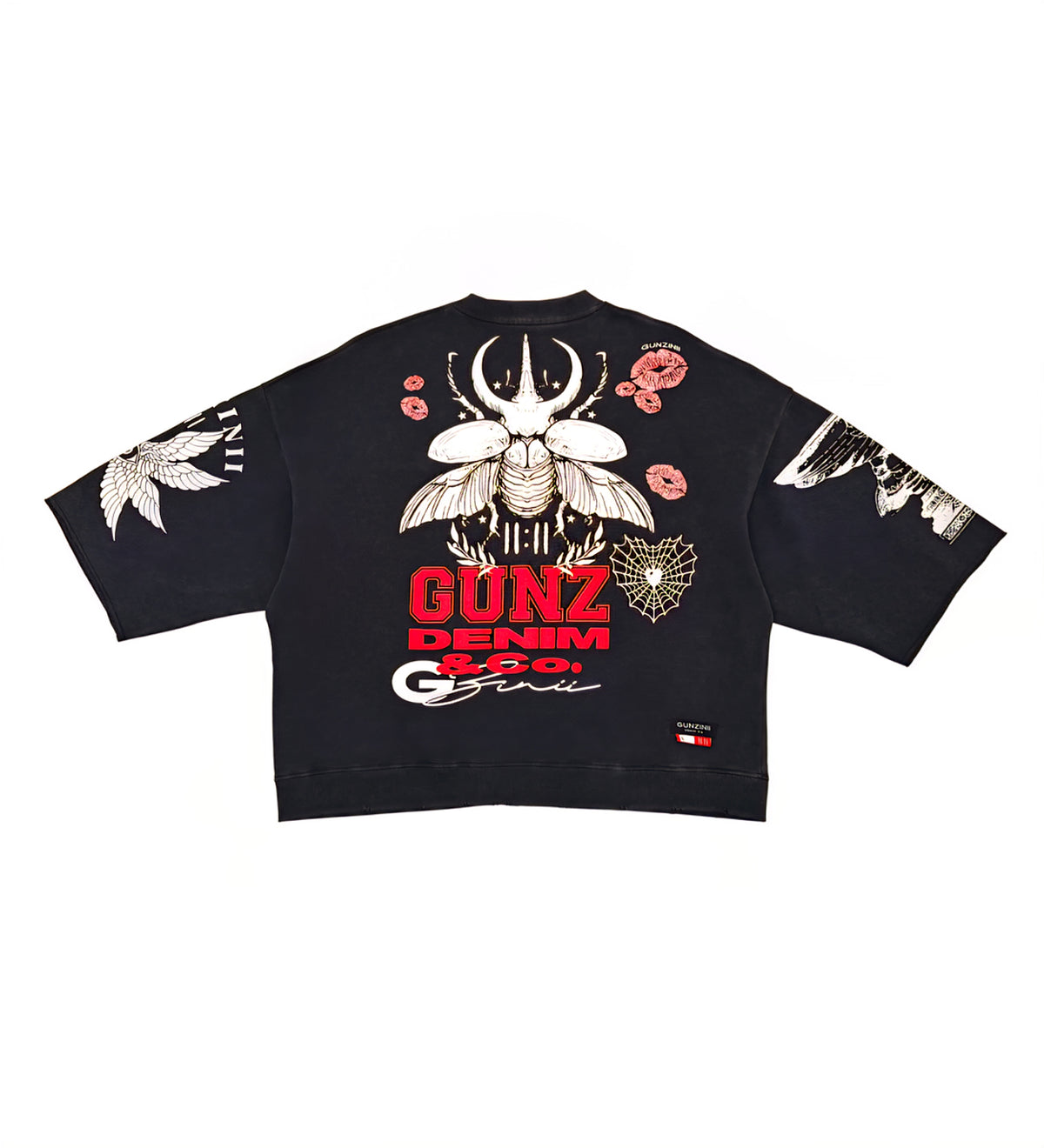 Gunzini Dragon Fly Full Zip  Tshirt Cropped T-shirt