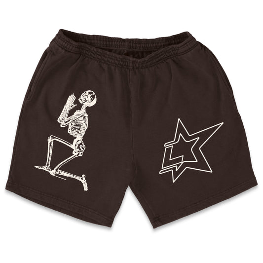Lonely Hearts Club Lonestar Premium a Garment Dyed Sweatshorts (Chocolate)