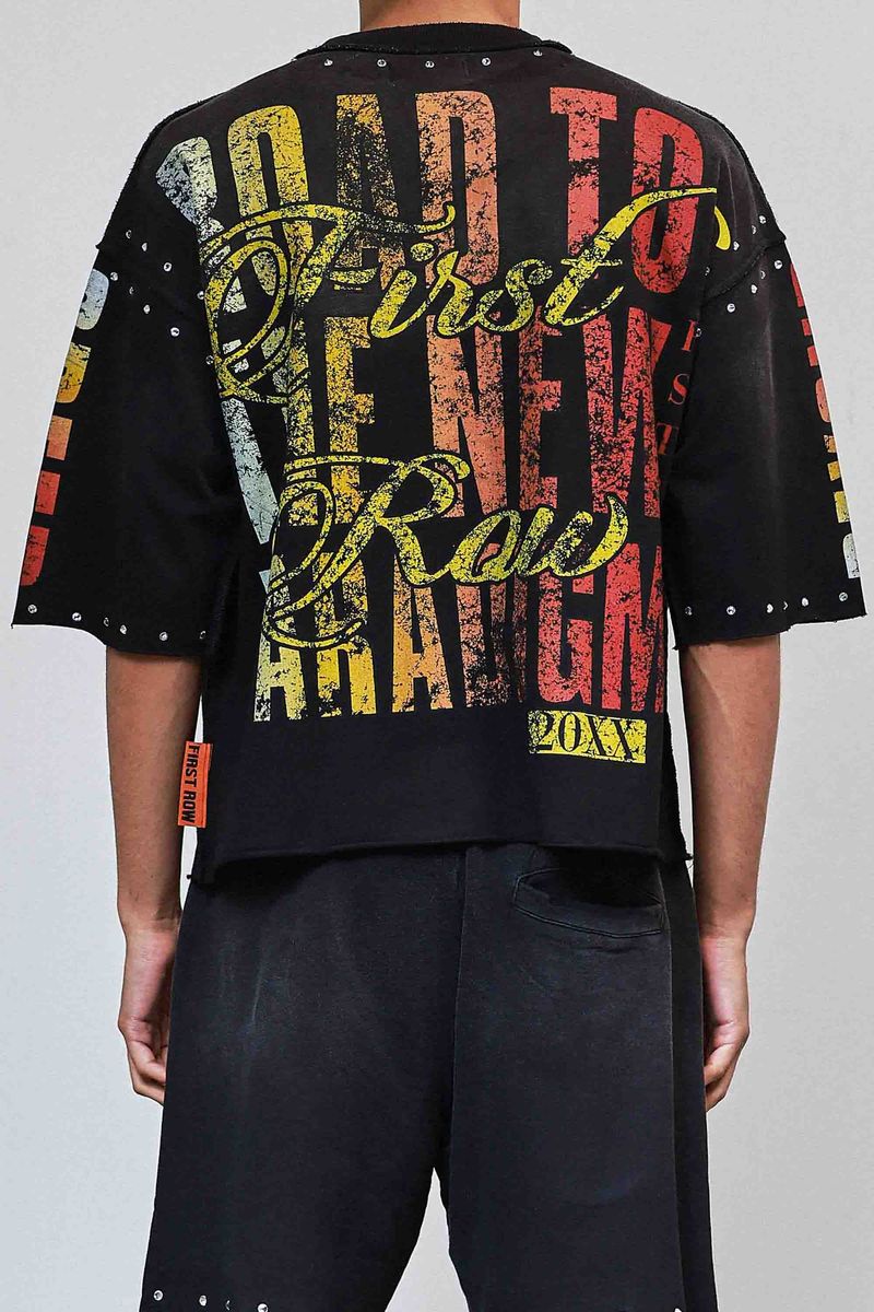 First row Beyond Speed Cropped Rhinestone T-shirt
