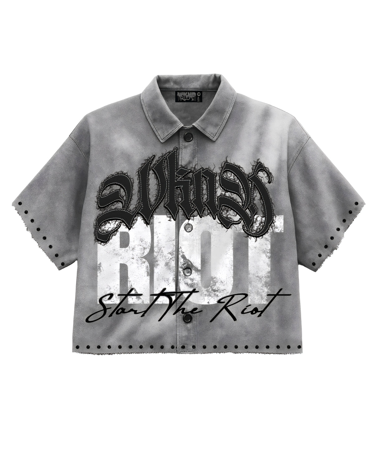 Wknd Riot Start The Riot Button Up T-shirt