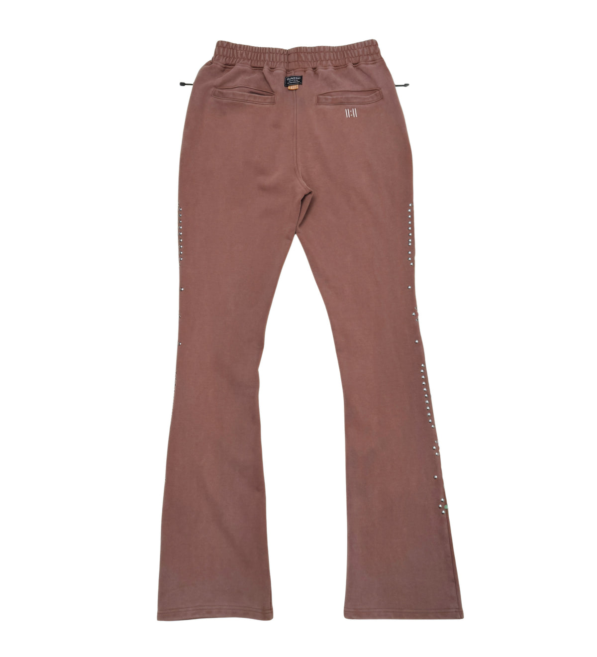 Gunzinii Studded Stacked Sweatpants (Brown)