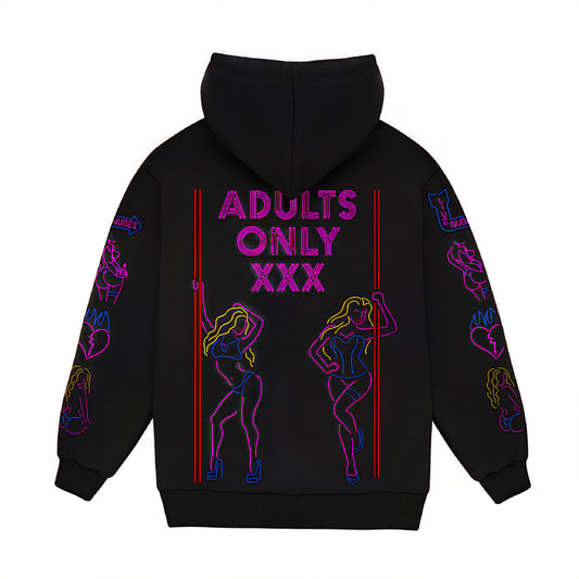 November Reine Rhinestone Love Won't Pay The Bills Luxury 17oz French Terry Hoodie