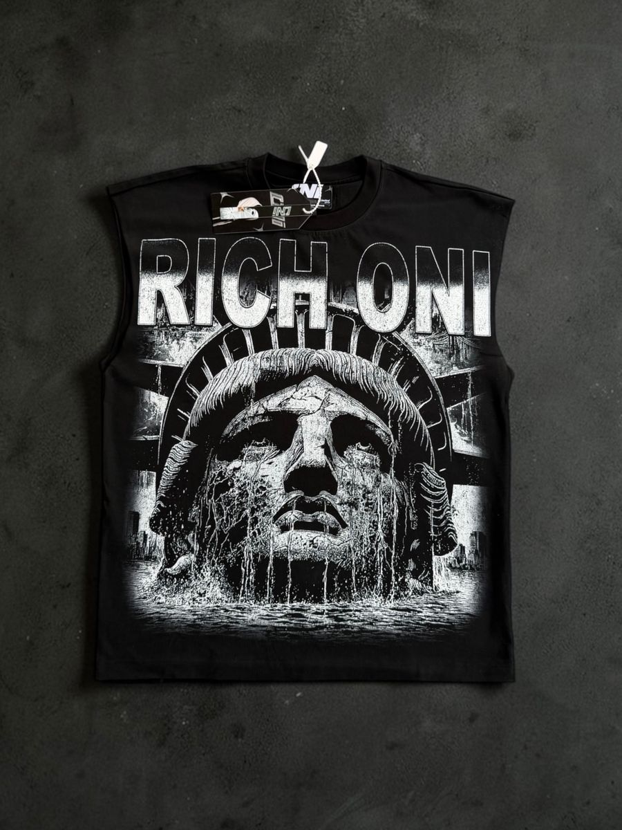 Rich The American Dream Rhinestone Sleeveless T-shirt