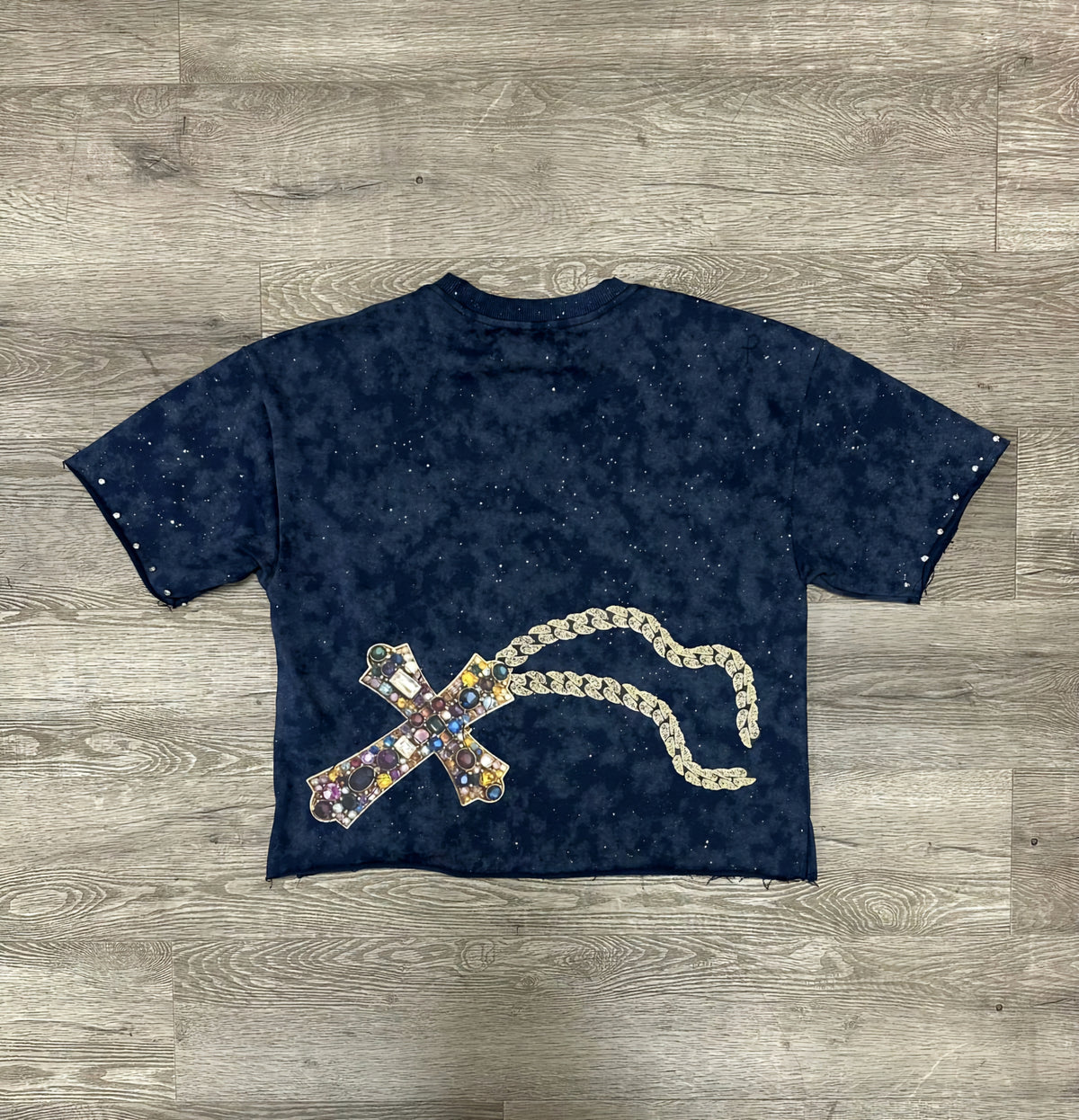 Black Keys Faith VVS Rhinestone Cropped T-shirt