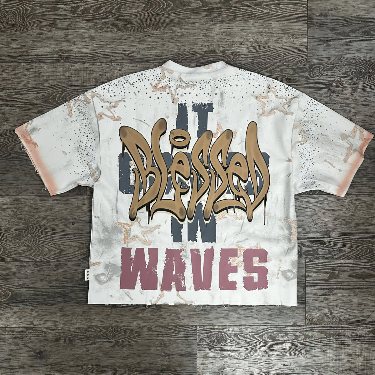 BKYS It Comes In Waves Rhinestone Cropped T-shirt
