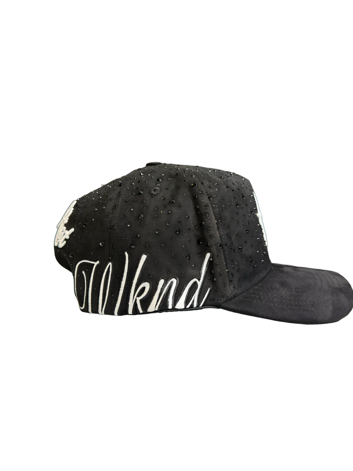 Wknd Riot Sex Black Rhinestone Suede Hat