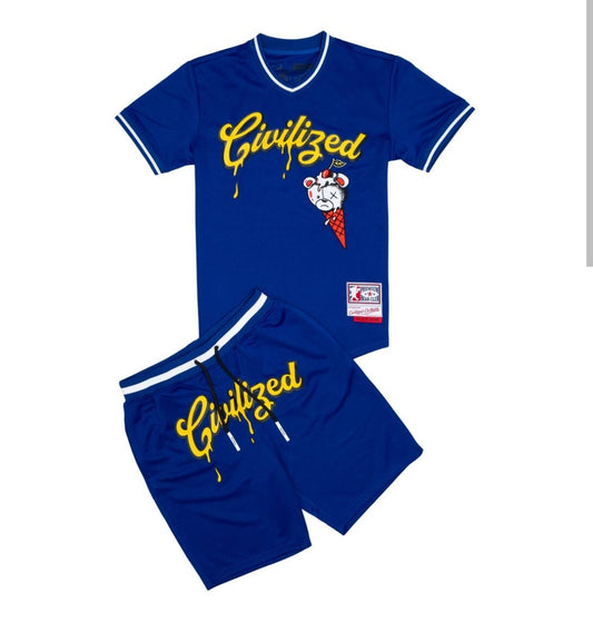 Civilized Legendary Jersey Short Set (Royal)