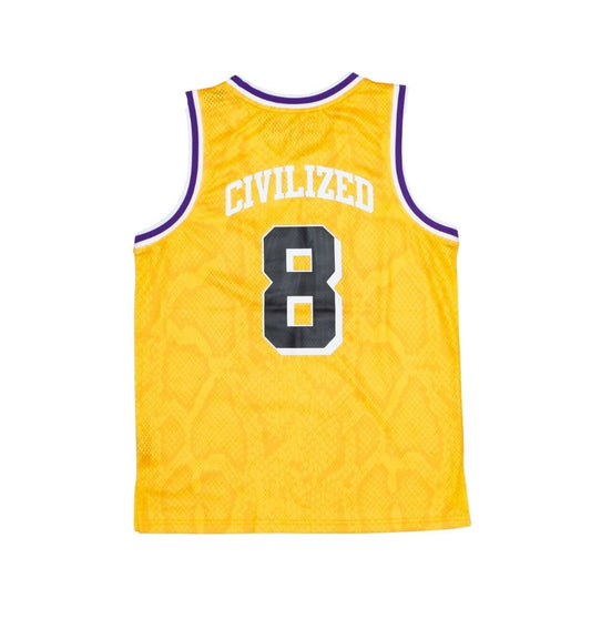 Civilized Black Mamba Basketball Jersey Short Set (Yellow)