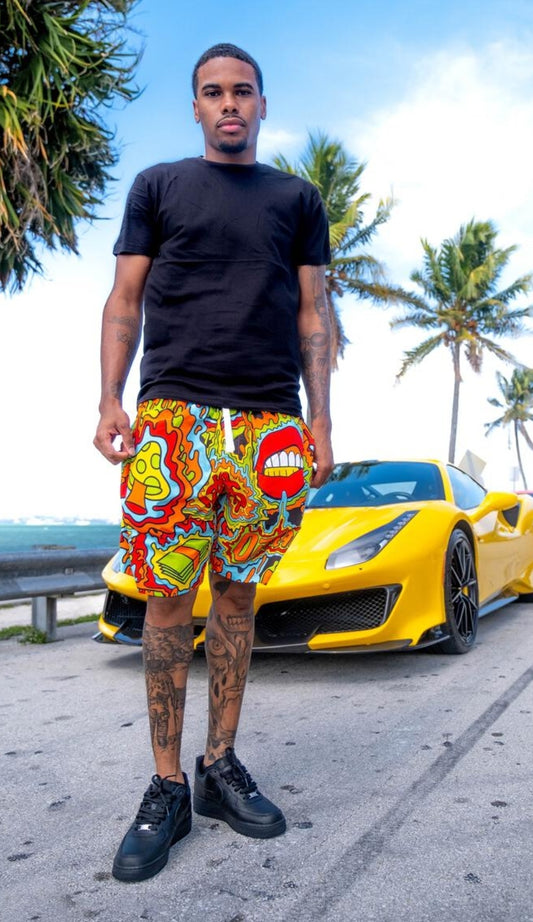 Outrank Trippy Drip Nylon Shorts