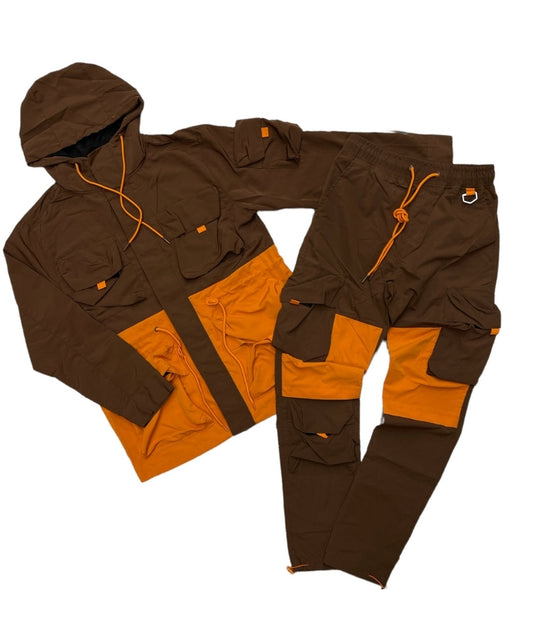 Rebel Minds Nylon Color Block Track Suit