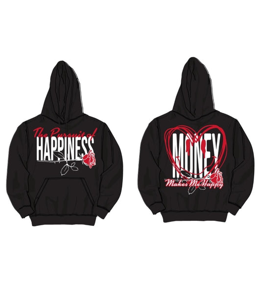 Retro Label Money Makes Me Happy Hoodie